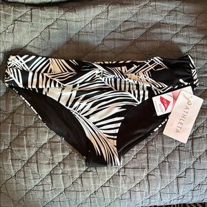 Athleta Black and White Zebra Print Bikini